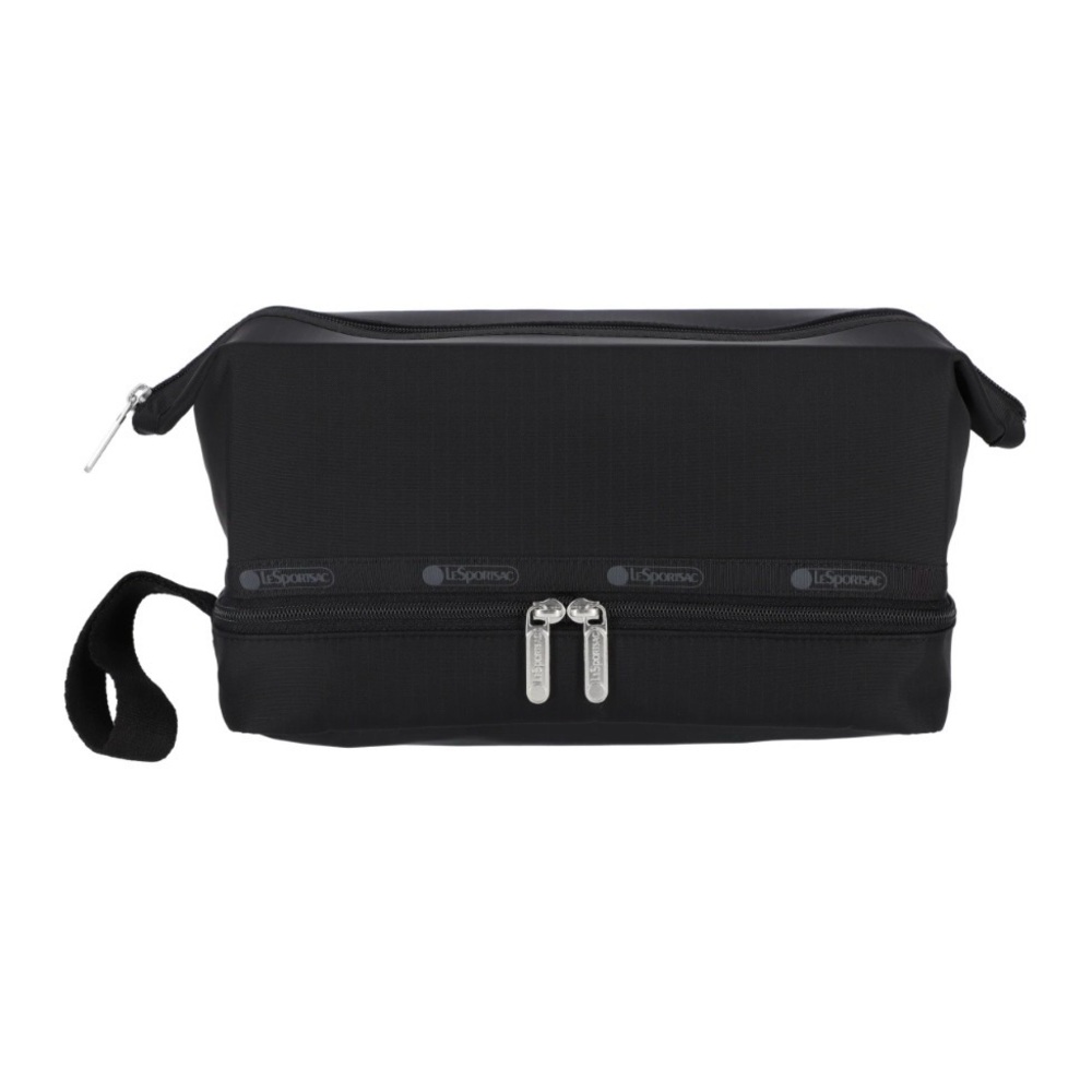 LeSportsac Classic Dopp Kit Black Dual-Compartment Toiletry Case